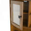 Bureau de coiffeuse de maquillage de ferme avec miroir et lumières, ensemble de coiffeuse avec station de charge et tabouret, tiroirs, tablettes et armoire d'appoint, brun rustique