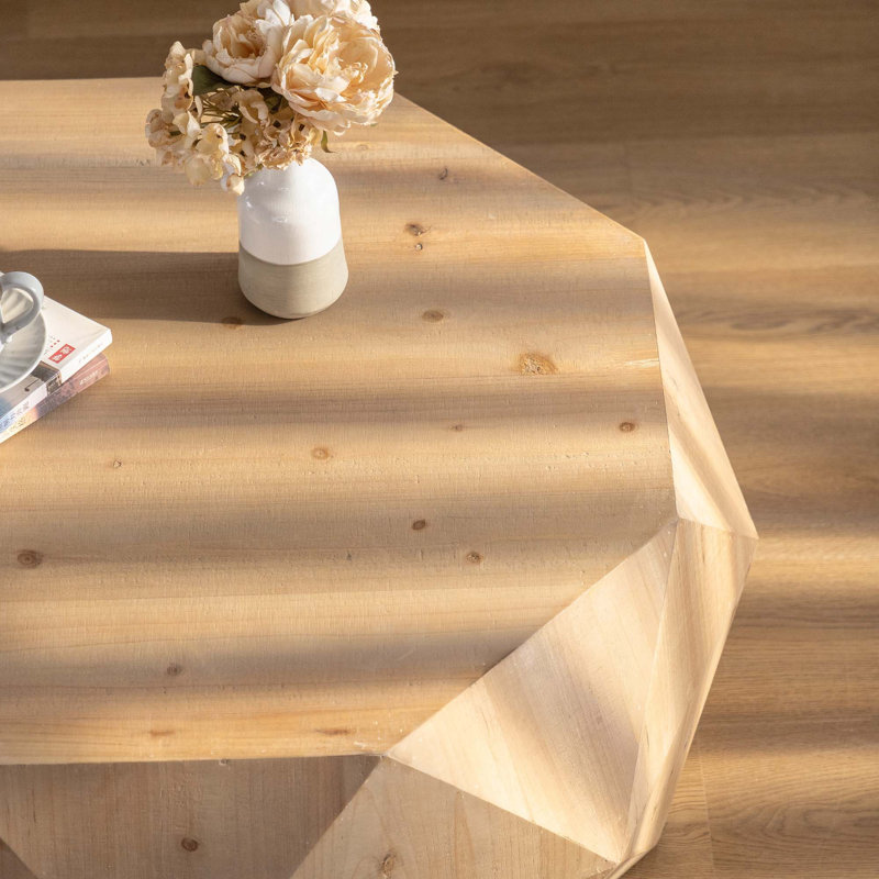 Table basse tridimensionnelle de style rétro américain, Naturel