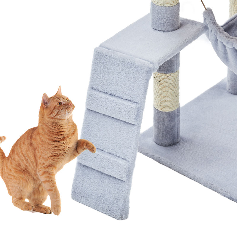 Diboll Cat Tree, 53cm H x 43cm W x 37cm D, Light Grey