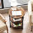 Round End Table, Small Side Table with 3 Shelves-1260254428