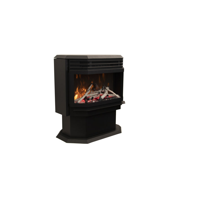 Cassella Black Electric Fireplace, 28" H x 25.63" W x 17.5" D