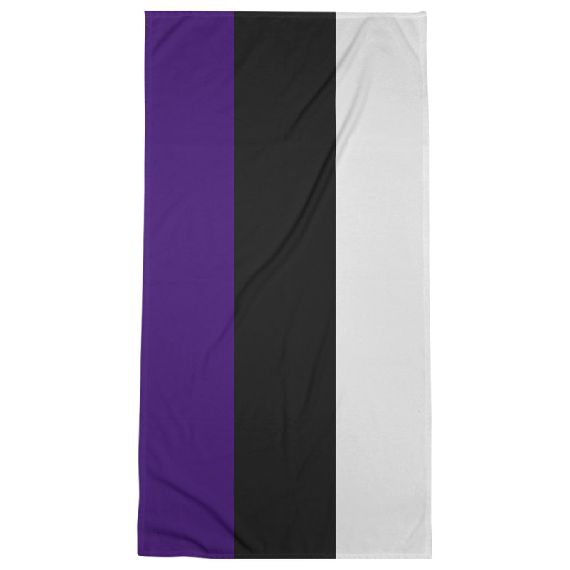 Colorado Lightweight Beach Towel, Purple/Black/White, Polyester/Cotton