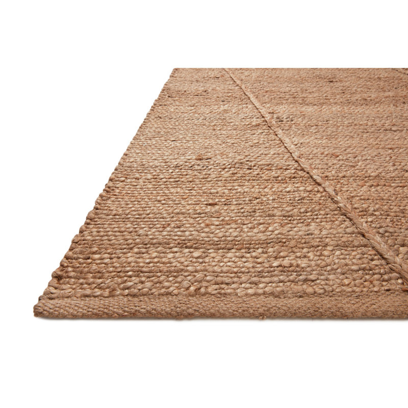 Bement Geometric Handmade Natural Area Rug, Rectangle 2'6" x 7'6"