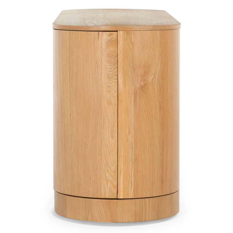 Jesbelina Oval 4 Door Wood Sideboard, Natural