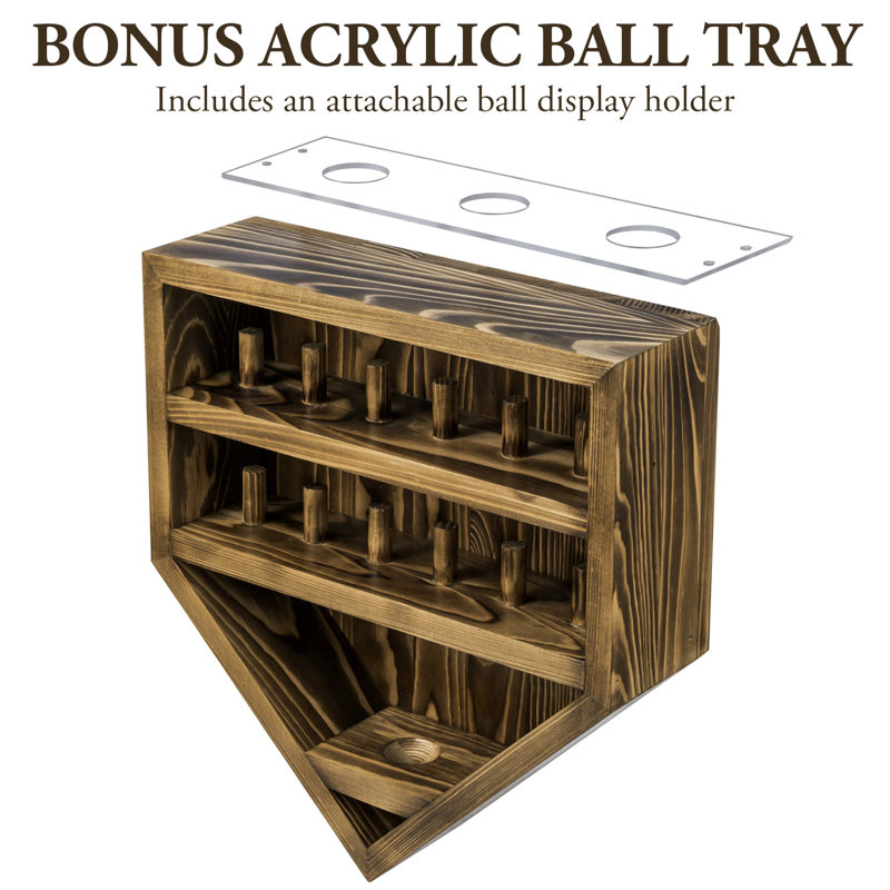 4-Tier Baseball Wall Display Case