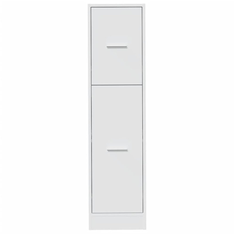  Armoire d'apothicaire en bois d'ingénierie blanc 11,8 x 16,1 x 46,5 po
