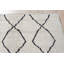 8x10 Ivory Hand-Knotted Wool Mirrored Diamond Lattice Oriental Modern Contemporary Carpet Rug