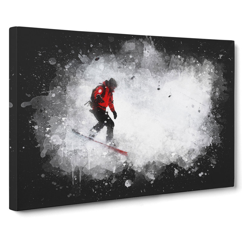 Snowboarding - Wrapped Canvas, 50cm H x 76cm W x 3cm D
