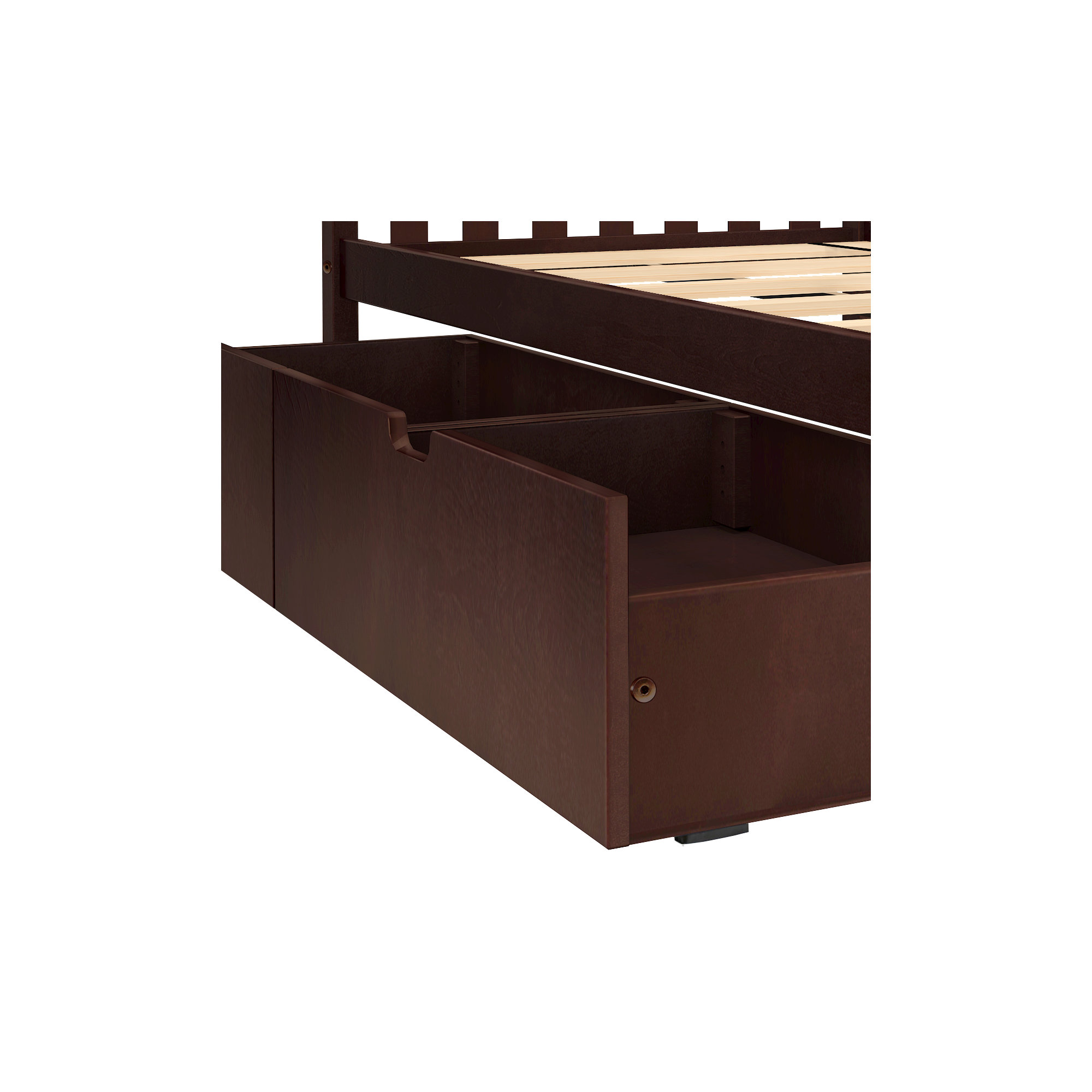 Bolles Kids Bunk Bed with Drawers, Twin over Full, Espresso