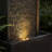 Outdoor Floor - Standing Waterfall Fountain With LED Light, Modern Rock - Textured Water Feature For Garden, Patio & Yard Decor