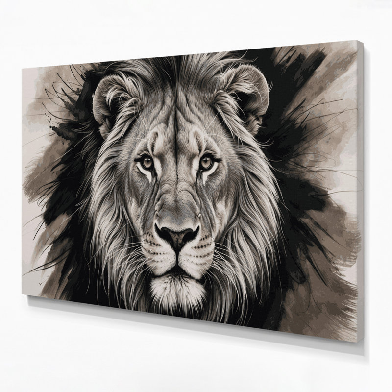 «Big Cats Katanga Lion», art mural sur toile, H 20 po x l 24 po