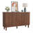 Modern Buffet Sideboard Cabinet with Spacious Storage and Elegant Semicircle-Patterned Doors, Perfect for Contemporary Homes-1288728706