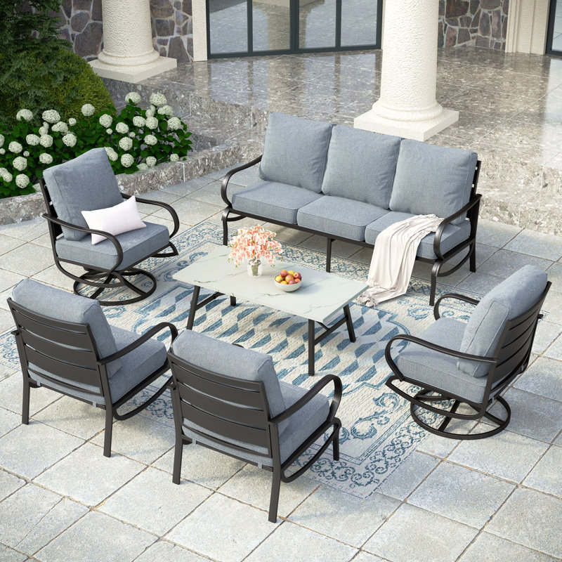 Tapasi Outdoor Patio Conversation Furniture Set, Gray