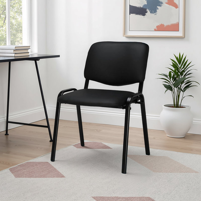 Anacia Stackable Faux Leather Bankers Chairs
