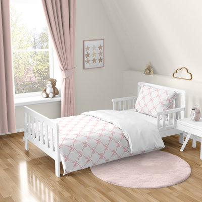 Ballerina and Ballet Bows 5 Piece Toddler Bedding Set