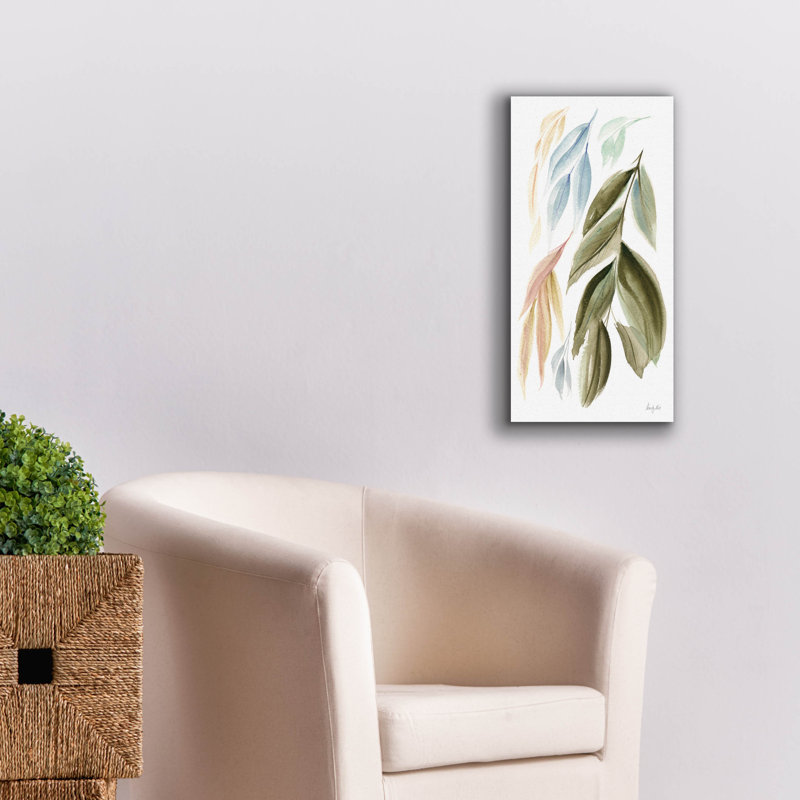 "Epic Graffiti" Leafy Cascade "par Kristy riz, art mural sur toile, H 24 po x l 12 po x P 0,75 po