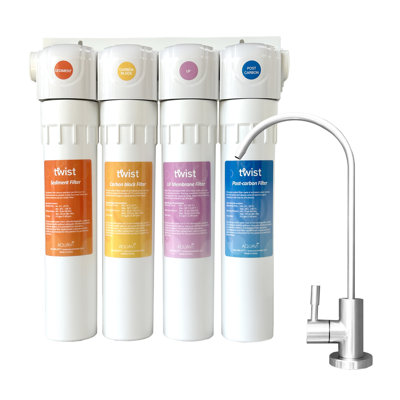 Aquavi Twist 4-Stage Filtration Mineral Under Sink Water Filtration System