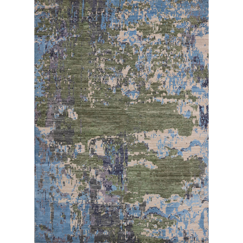 Tapis multicolore de haute qualité noué à la main