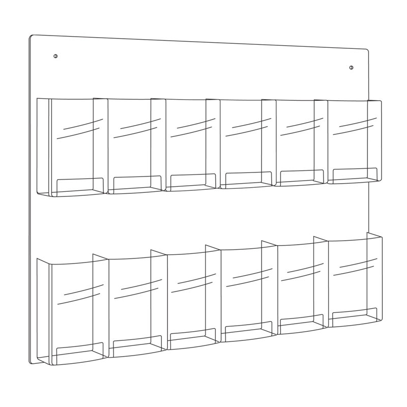 Clear2c Safco Pamphlet Magazine Rack