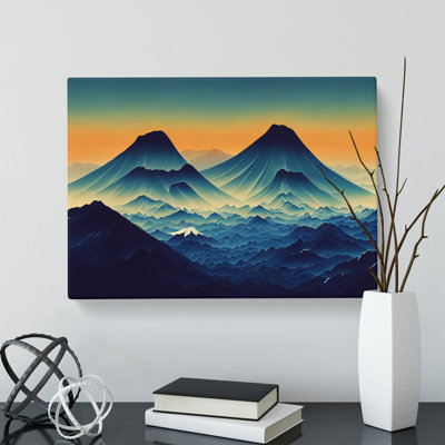 Beauteous Japanese Mountains - Wrapped Canvas Print