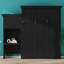 Lit escamotable en bois avec conception à persiennes et plusieurs tablettes, lit escamotable pliable pour la chambre à coucher