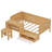 Multi-functional Bed with Study Desk and Matching Stool-776566174
