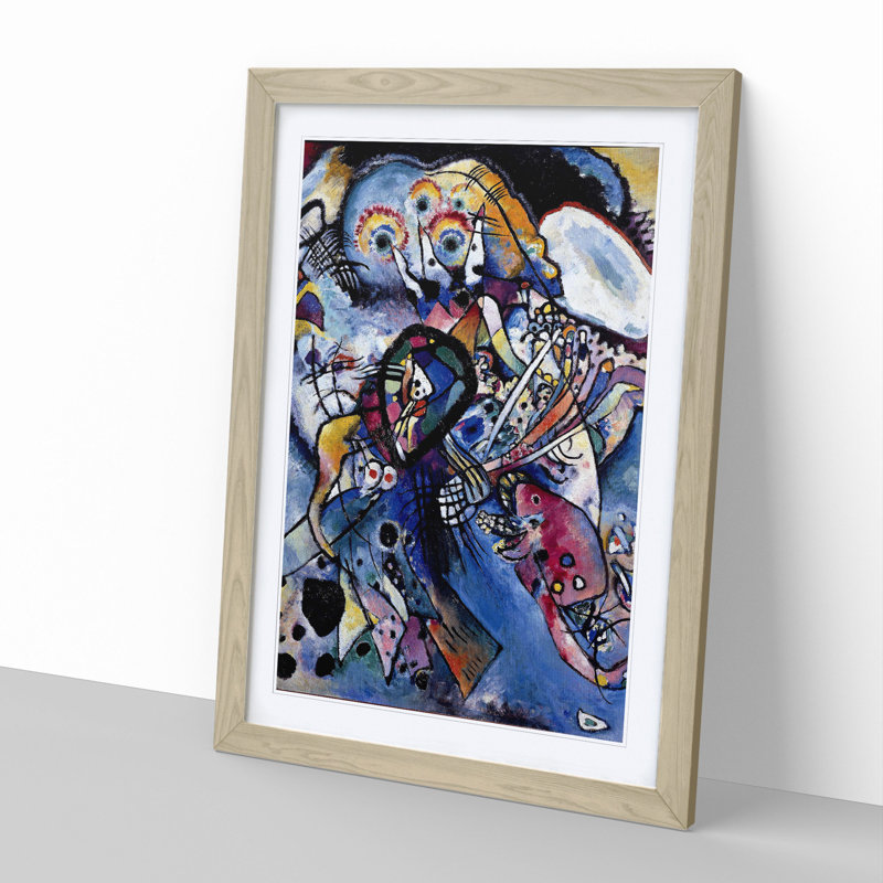 Two Ovals by Wassily Kandinsky - Framed Print, 36cm H x 27cm W x 2cm D, Oak Framed