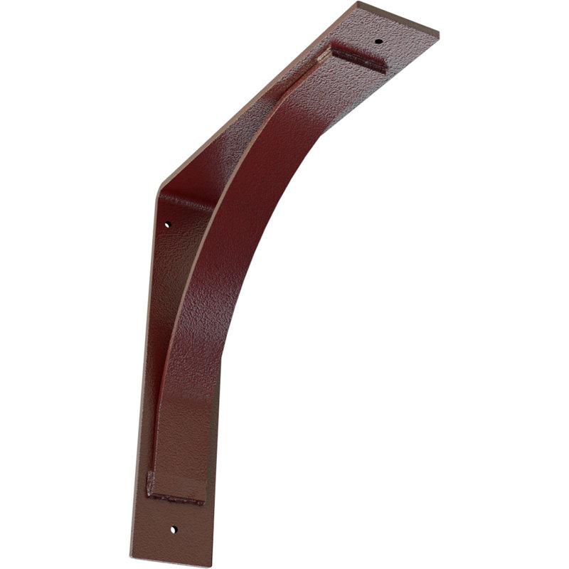 Support en acier Morris, Rouge vif martelé, H 14 po x l 3 po x P 14 po