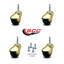 2 Inch Hooded Grip Neck Ball Casters Set of 4 Service Caster-88884637