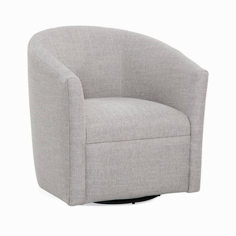 Fauteuil demi-tonneau pivotant Lainey, Beige