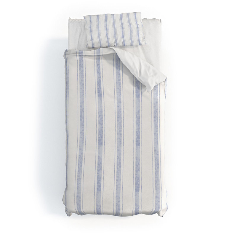 Ensemble de housse de couette Holli Zollinger BOLD STRIPE, Housse de couette simple + 1 taie décorative, Bleu