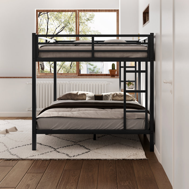 Queen Over Queen Bunk Bed, Black