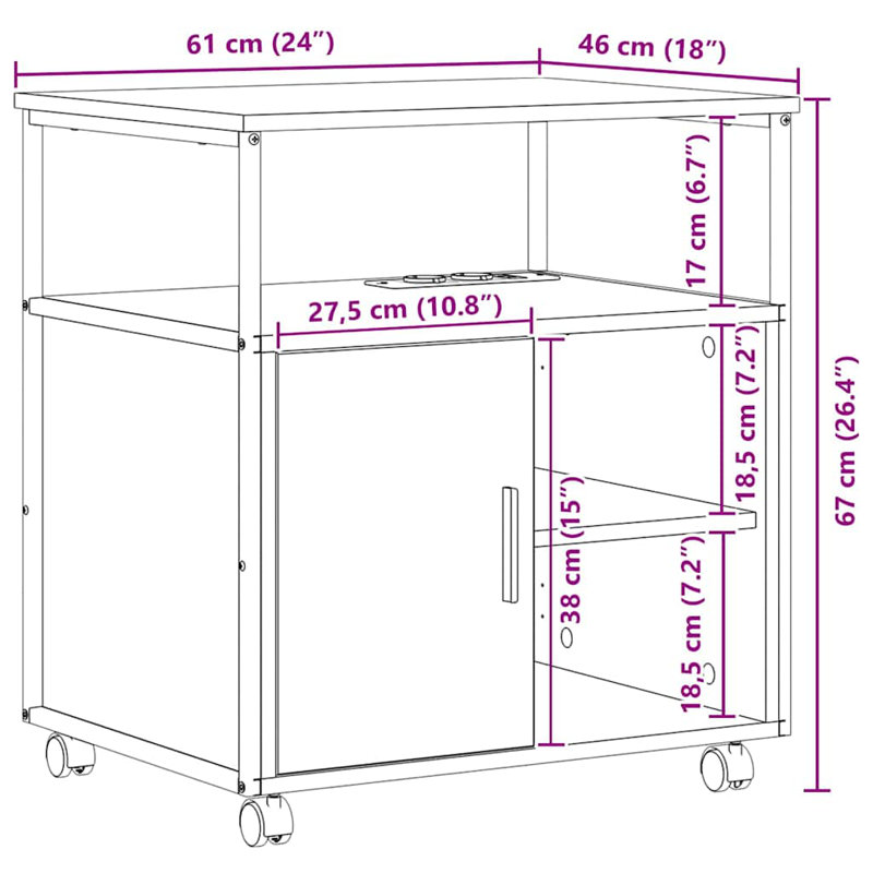 Storage Cabinet, Sonoma Oak