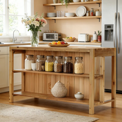 Solid Wood Kitchen Island