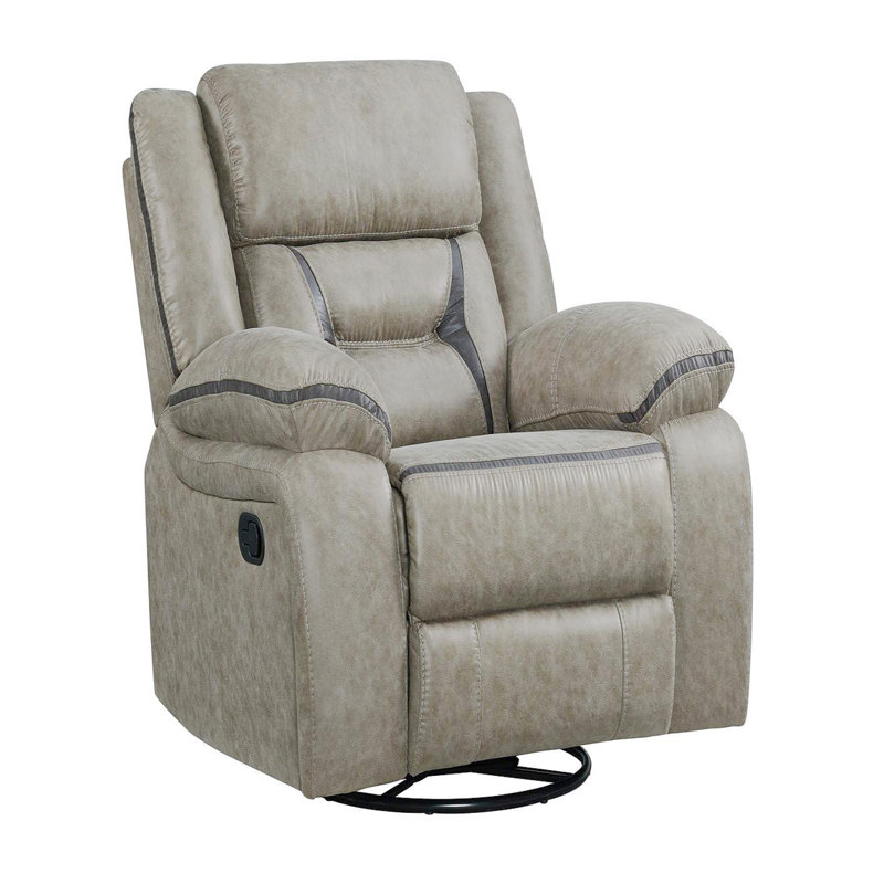 Fauteuil inclinable en similicuir au fini bois