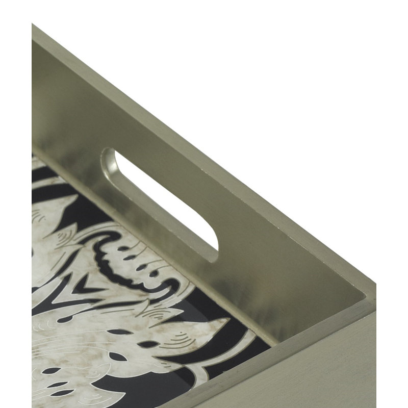 Plateau de coiffeuse miroir inversé, Minuit, Grand (H 2,6 po x l 18,5 po x P 23,4 po)