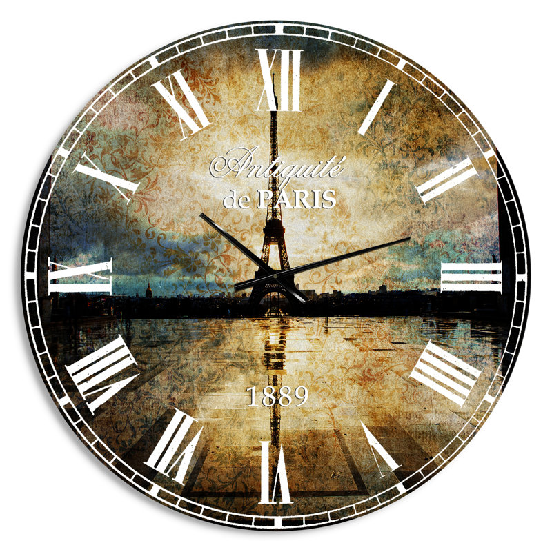 Horloge murale Swigart Farmhouse, Surdimensionné