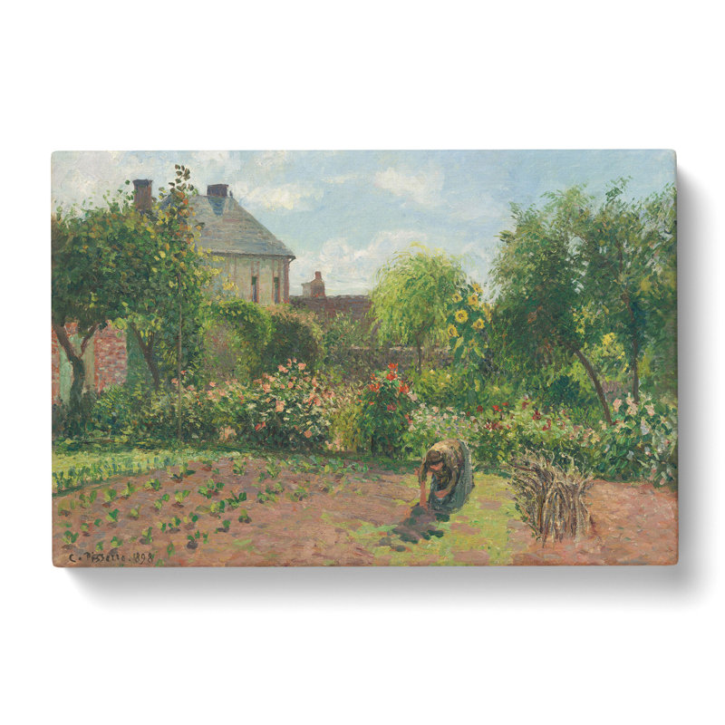 Garden At Eragny by Camille Pissarro - Wrapped Canvas Painting, 35cm H x 50cm W x 3cm D
