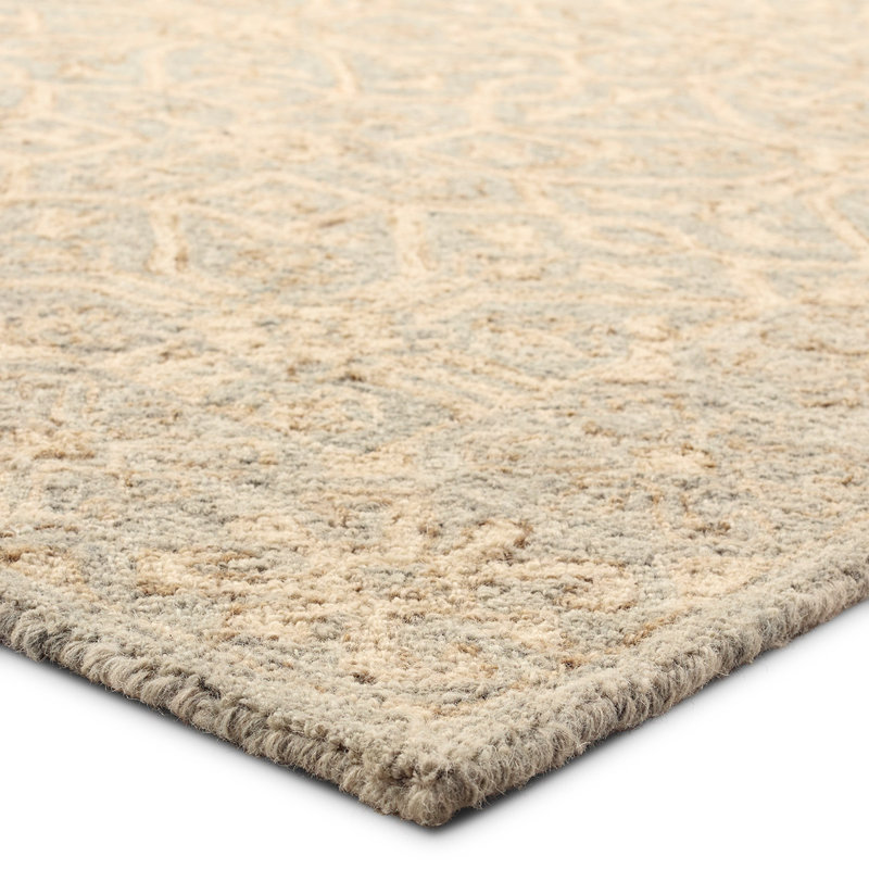 Tapis vert en laine touffeté à la main Province, Rectangle 7 pi 9 po x 9 pi 9 po