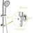 Dual Shower Head, 4.7" Rain Showerhead, 7 Hand Shower, Include Hose And Slide Bar (no Balance Valve Head System, Large 7 Settings , Adjustable-118767983