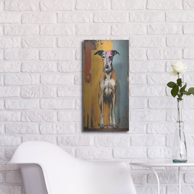 Lark Manor ™ «Greyhound 1» par Sean Parnell, art mural en métal, H 24 po x l 24 po