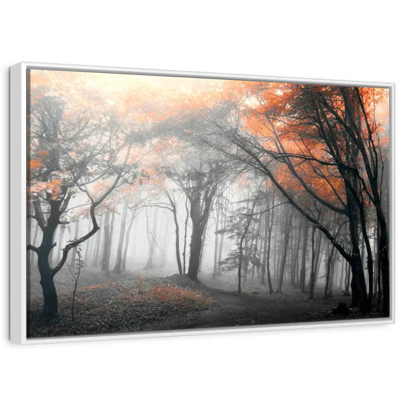 Autumn Grove II, Cadre flottant blanc, 13 po x 9 po