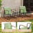 3 Piece Outdoor Patio Set with PVC-coated polyester Rocking Chairs and Solid Wood Armrests-684377487
