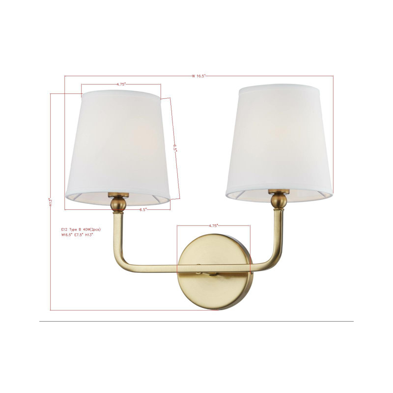 Mushkan Steel Plug-in Armed Sconce