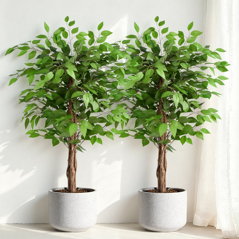 Paquet de 2 plantes de 150 pieds artificielles en pot pour chambre de bébé 150 cm