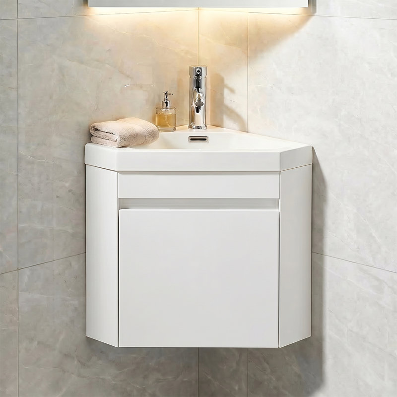 22” Single Bathroom floating Vanity with Sink, White