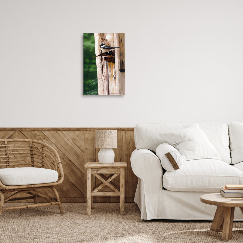 «Bird on Rusty Perch» par Rod Lawrence, H 24 po x l 16 po