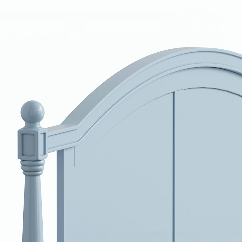 Structure de lit plateforme Traditional, Queen, Light Blue