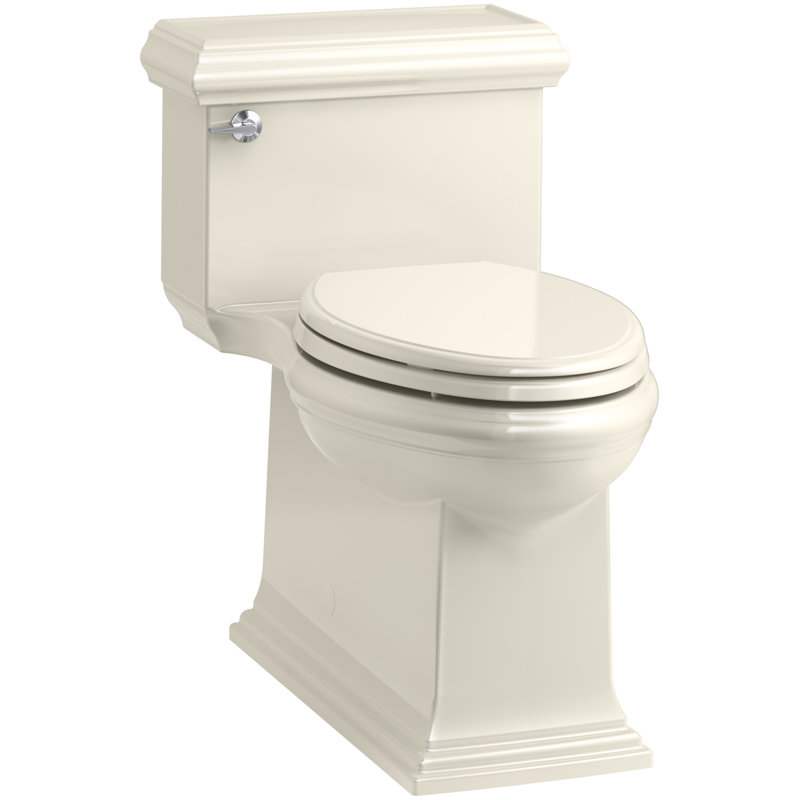 Memoirs Comfort Height 1.28 gpf One-piece Compact Elongated Toilet, Almond