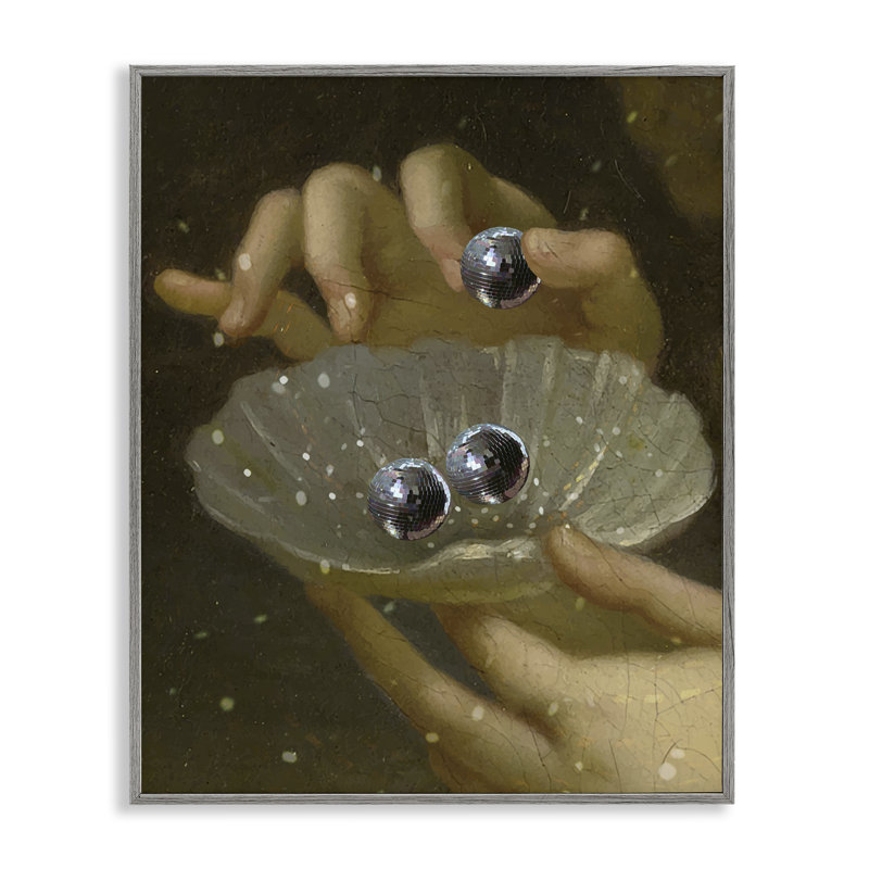 Giclée encadrée par des palourdes classiques, par Lil 'Rue, H 30 po x l 24 po, Estampe numérique Farmhouse